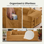 78.8" Convertible Futon Sofa Bed, Corduroy Futon Couch - Image 8