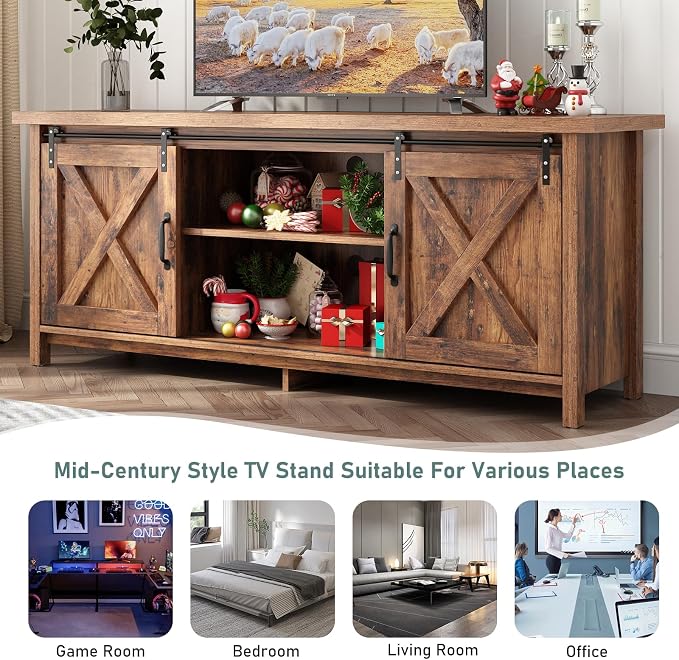 Farmhouse TV Stand for 55-65in TV - Image 7