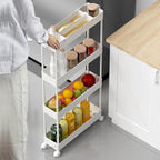 SPACELEAD 2-piece Set Slim Storage Cart 3 Tier, Bathroom Organizer Rolling - Image 5