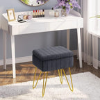 Greenstell Vanity Stool Chair Faux Fur - Image 2