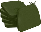 AAAAAcessories D-Shaped Chair Cushions, Machine-Washable Cover, Dark Olive Green by AAAAAcessories