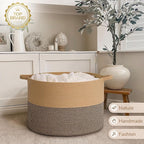 INDRESSME 115L Extra Large Blanket Basket, Woven Baskets - Image 7