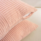 Fancy Homi 2 Packs Peach Euro Decorative Throw Pillow Covers 26x26 Inch - Image 3
