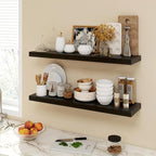 Acovy 36 Inch Floating Shelves, 9.3" Deep Floating Shelf Wall Mounted, Rustic - Image 2