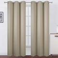 Beige Blackout Curtains/42 x 84 Inch/Set of 2 Panels Room Darkening Curtains by Lemomo