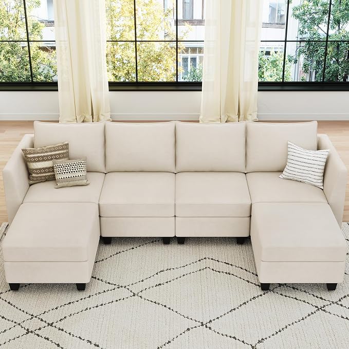 Belffin Modular Sectional Sofa U Shaped Couch - Image 4