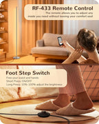 EDISHINE LED Corner Floor Lamp, Minimalist Dimmable Light - Image 4