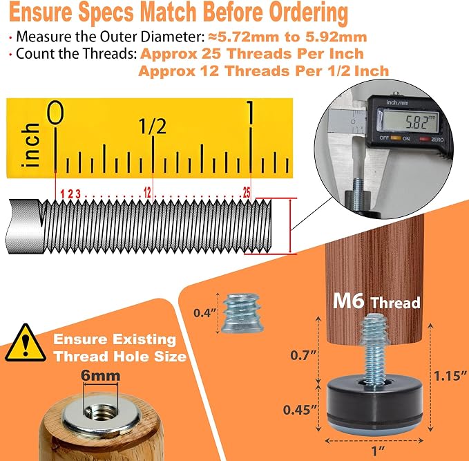 M6 Leveling Feet - Image 2