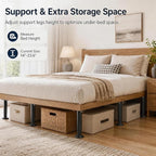 6Pcs Bed Frame Support Leg, Adjustable 14" to 23.6", Increase Under-Bed Storage - Image 9