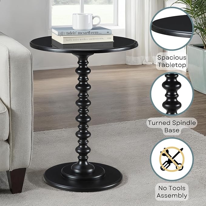 Convenience Concepts Palm Beach Spindle Table 17.75" - Image 4