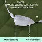 Reversible Loveseat Couch Sofa Covers, Huntergreen | Loveseat Covers - Image 3