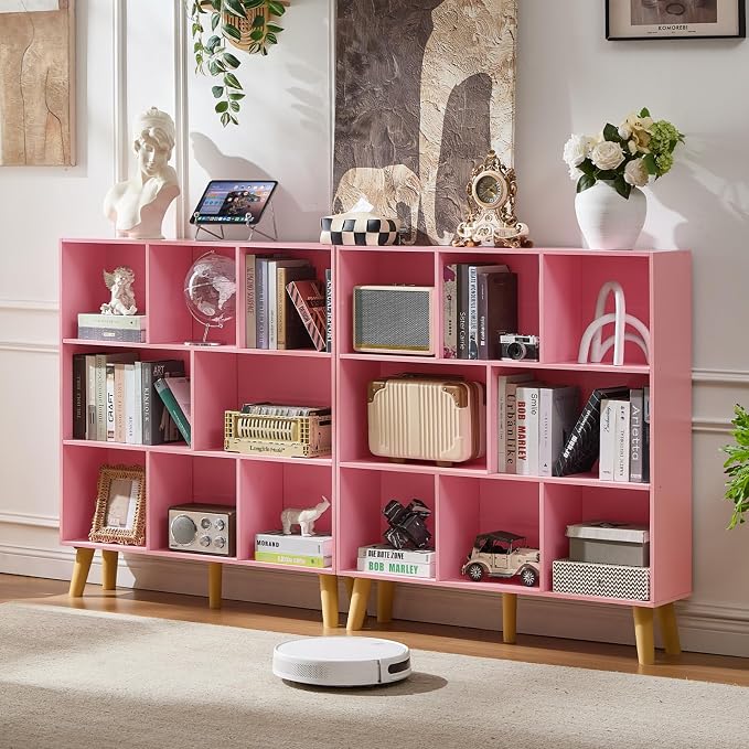 LEYAOYAO 8 Cube Bookshelf, 3 Tier Bookcase - Image 4