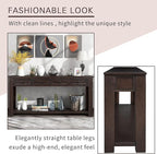 LKTART 63" Solid Wood Console Table Sofa Table - Image 5