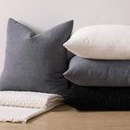 MIULEE Grey Chenille Couch Throw Pillow Covers, 20x20 | Set of 2, Soft - Image 7