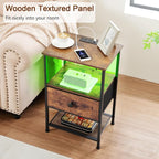 LOAKEKEL Night Stand Set 2, LED Nightstand - Image 9