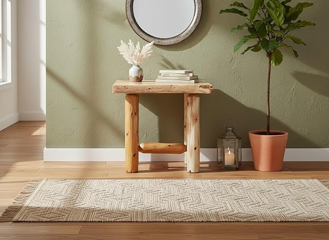 SRL Rustic Log End Table Pine & Cedar – Small Indoor End Table, Wood End Table - Image 4