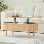 Fully Assembled Fluted Lift Top Coffee Table by ORRD