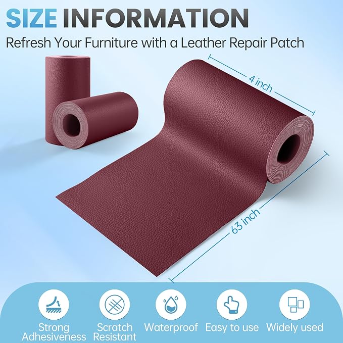 Leather Repair Patch Tape Kit, Vinyl Leather Repair Kit - Image 2