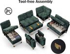 Vipbear 111" Modular Sectional Sleeper Sofa - Image 4