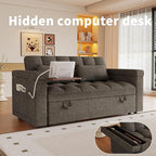 3 in 1 Convertible Sleeper Sofa, 65in Sleeper Couch - Image 6