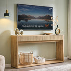 OKD 63" Fluted Console Table for Entryway, Modern Entryway Table - Image 7