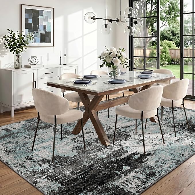 RELEANY Washable 7'x9' Abstract Area Rug - Image 4