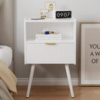 JOONEE White Nightstand, Modern Bedside Table - Image 8