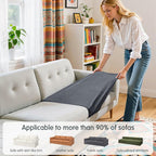 Hokway Stretch Couch Cushion Covers, 3 Piece Individual Sofa Cushion - Image 4