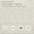131" Oversized Sectional Sofa for Living Room, Modern Luxury Plush Chenille - Image 4