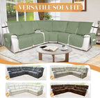 HDCAXKJ 100% Waterproof Reclining Sectional Couch Covers L Shape Recliner Sofa - Image 6