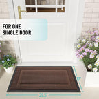 OLANLY Front Door Mat Outside 29.5x17, All-Season Heavy-Duty Rubber Doormat | - Image 2