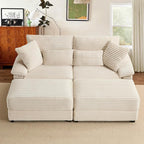 SUNWAVE 74" W Double Chaise Lounge Chair Indoor, Oversized Loveseat - Image 7