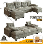 104.7" U-Shaped Sleeper Sofa - Image 3