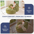 MAXYOYO Oversized Round Chaise Lounge Sofa, Upholstered Lounge Chair - Image 8
