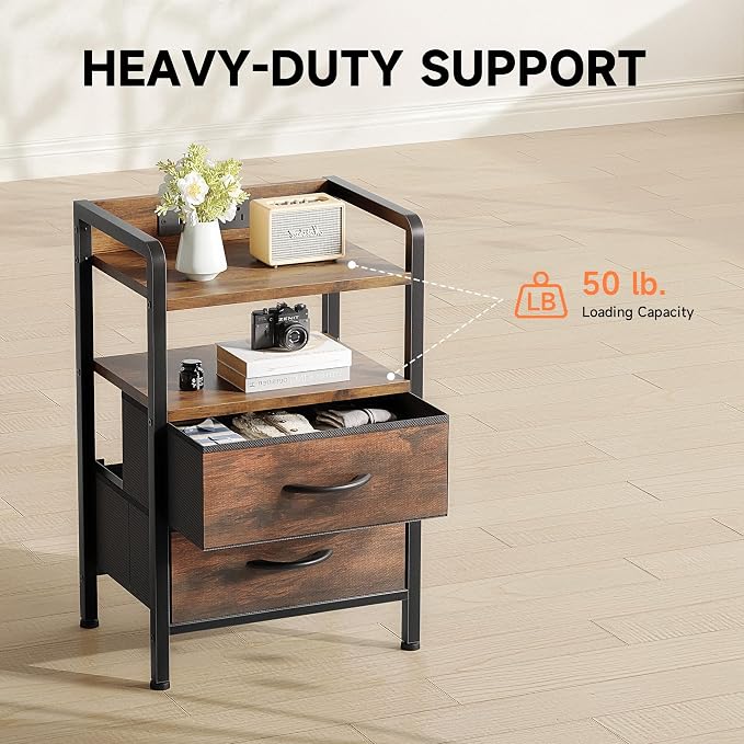 Lazzanto Night Stand Bedside Table Bedroom - Image 7