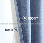 MIULEE 100% Blackout Linen Curtains - Image 6