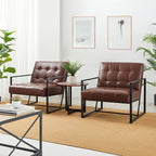 Glitzhome Mid Century Modern Accent Chair, Modern Living Room Chairs - Image 3