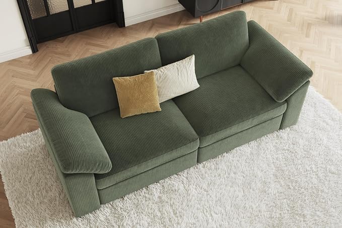 EASE MOOSE Comfty 2 Seat Couch, FSC Certified Modern Deep Seat Sectional Modular - Image 3