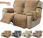 100% Waterproof Loveseat Recliner Cover, 4-Piece Split Reclining Couch Covers by YUEANG