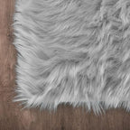 Latepis 2x8 Runner Non-Slip Grey Fluffy Rugs - Image 5