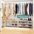 viewcare 3-Tier Long Shoe Rack, Bamboo Wood Shoe Rack - Image 2