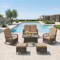 LEVELEVE Patio Furniture Set Outdoor Rattan Chair Wicker Sofa Garden by Enjoyyourlife