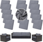 14PCS Patio Cushion Covers, Patio Furniture Couch Seat Slipcovers | Washable by SUKAIKEQA