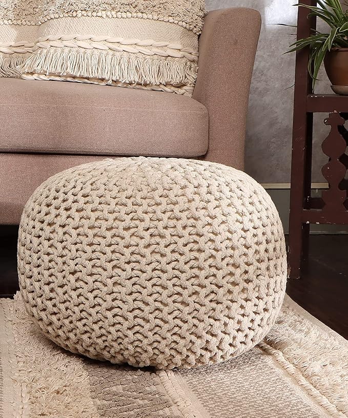 REDEARTH · Round Pouf Ottoman - Image 8