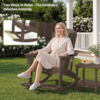 Outdoor Oversized Adirondack Rocking Chairs, All Weather HDPE Patio Rocking - Image 6