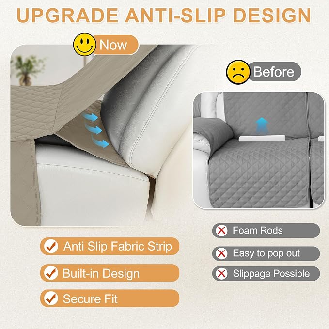 HDCAXKJ 100% Waterproof Reclining Sectional Couch Covers L Shape Recliner Sofa - Image 4