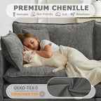 113” Modular Sectional Sofa, L Shaped Cloud Couch - Image 4