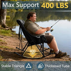 400lbs Rocking Camping Chair, Oversized Heavy Duty XL Folding Rocker - Image 3