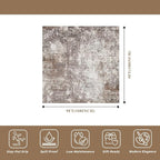 9x9 Square Living Room Area Rug Washable Non-Slip, Soft Modern Neutral Carpet - Image 2