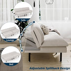 Ribilake 3 Sets 70" Futon Sofa Bed, 4 in 1 Multi-Function Couch Sleeper - Image 5